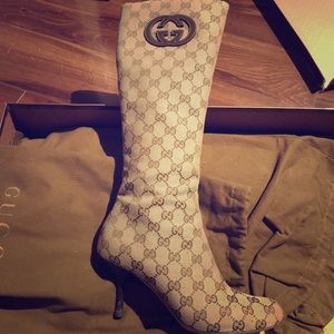 Monogram Tall Gucci boots